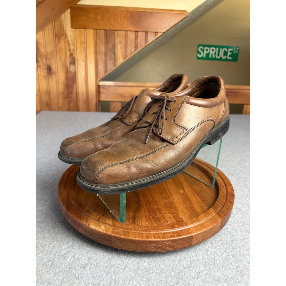 Johnston & Murphy Shuler Bicycyle Toe Lace Up Oxford Dress Shoes Waterproof 12